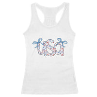 Coquette USA Racerback Tank Top Patriotic American Girl 4th of July - Wonder Print Shop