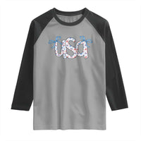 Coquette USA Raglan Shirt Patriotic American Girl 4th of July - Wonder Print Shop