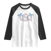 Coquette USA Raglan Shirt Patriotic American Girl 4th of July - Wonder Print Shop