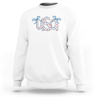 Coquette USA Sweatshirt Patriotic American Girl 4th of July - Wonder Print Shop