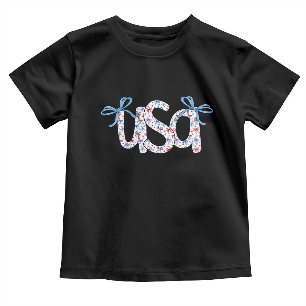 Coquette USA Toddler T Shirt Patriotic American Girl 4th of July - Wonder Print Shop
