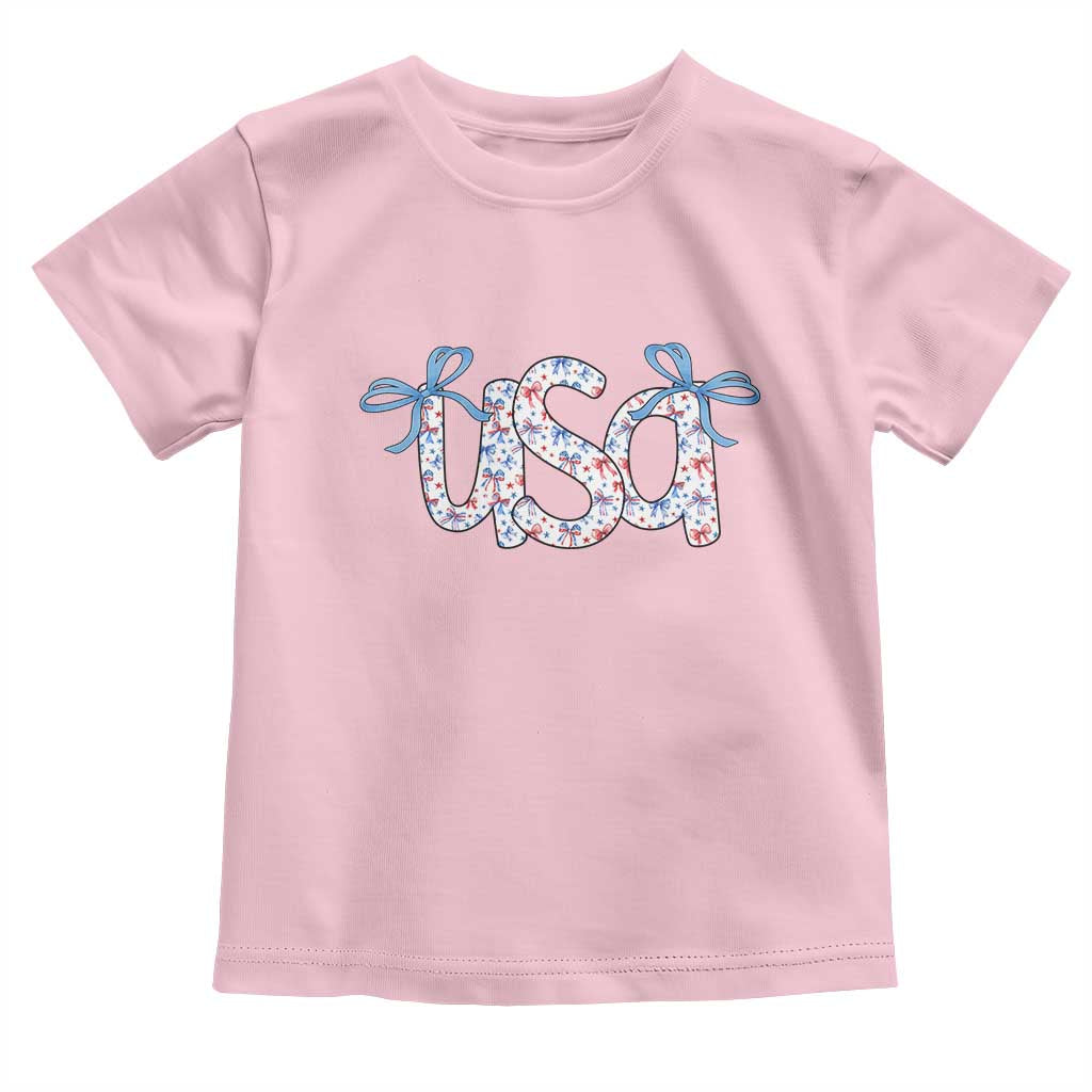 Coquette USA Toddler T Shirt Patriotic American Girl 4th of July - Wonder Print Shop