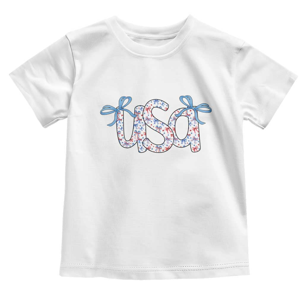 Coquette USA Toddler T Shirt Patriotic American Girl 4th of July - Wonder Print Shop