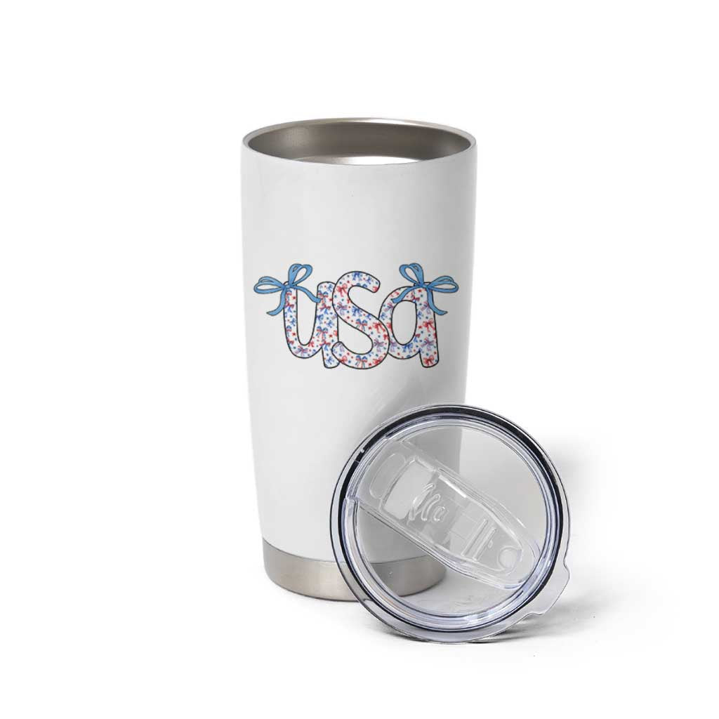 Coquette USA Tumbler Cup Patriotic American Girl 4th of July - Wonder Print Shop