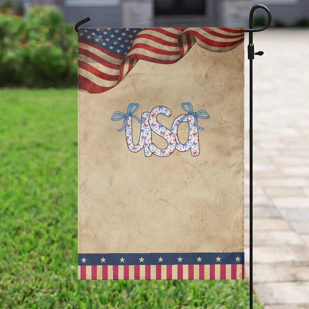 Coquette USA Garden Flag Patriotic American Girl 4th of July
