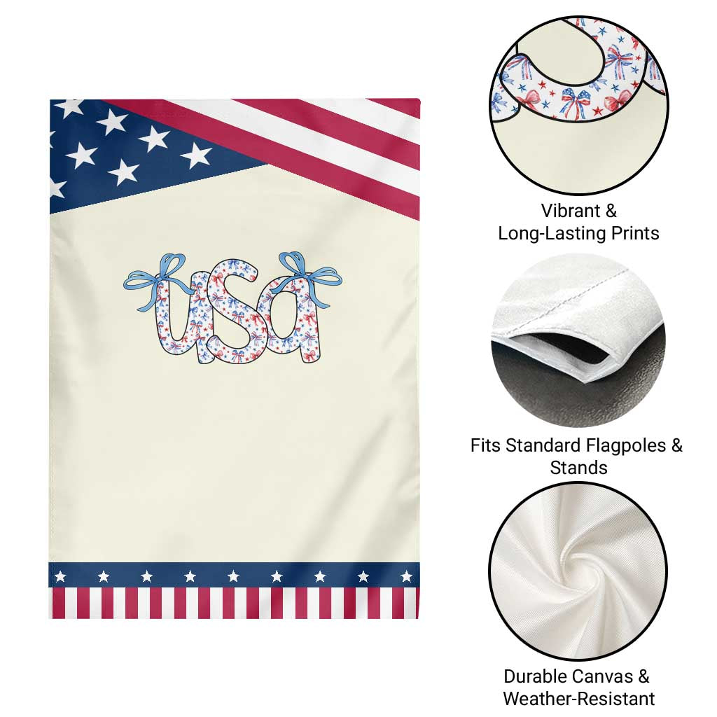 Coquette USA Garden Flag Patriotic American Girl 4th of July