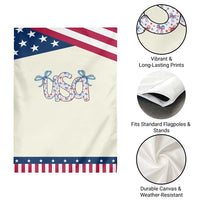 Coquette USA Garden Flag Patriotic American Girl 4th of July