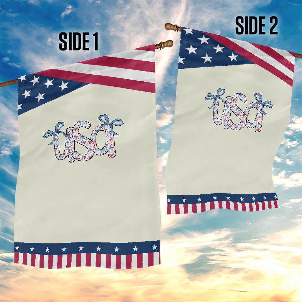 Coquette USA Garden Flag Patriotic American Girl 4th of July