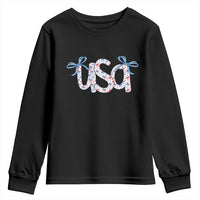 Coquette USA Youth Sweatshirt Patriotic American Girl 4th of July - Wonder Print Shop