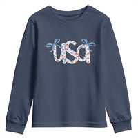 Coquette USA Youth Sweatshirt Patriotic American Girl 4th of July - Wonder Print Shop