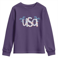 Coquette USA Youth Sweatshirt Patriotic American Girl 4th of July - Wonder Print Shop