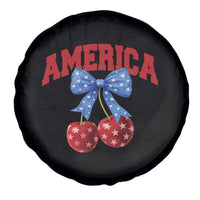 America Cherry Coquette Bow Spare Tire Cover 4th of July Patriotic - Wonder Print Shop