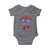 America Cherry Coquette Bow Baby Onesie 4th of July Patriotic - Wonder Print Shop