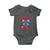 America Cherry Coquette Bow Baby Onesie 4th of July Patriotic - Wonder Print Shop