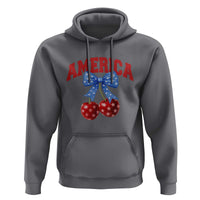 America Cherry Coquette Bow Hoodie 4th of July Patriotic - Wonder Print Shop