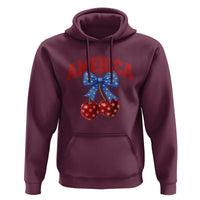 America Cherry Coquette Bow Hoodie 4th of July Patriotic - Wonder Print Shop