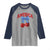 America Cherry Coquette Bow Raglan Shirt 4th of July Patriotic - Wonder Print Shop