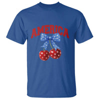 America Cherry Coquette Bow T Shirt 4th of July Patriotic - Wonder Print Shop