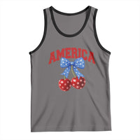 America Cherry Coquette Bow Tank Top 4th of July Patriotic - Wonder Print Shop