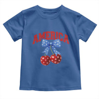 America Cherry Coquette Bow Toddler T Shirt 4th of July Patriotic - Wonder Print Shop