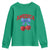 America Cherry Coquette Bow Youth Sweatshirt 4th of July Patriotic - Wonder Print Shop