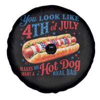 You Look Like 4th of July Hot Dog Spare Tire Cover Funny Patriotic Food Meme - Wonder Print Shop