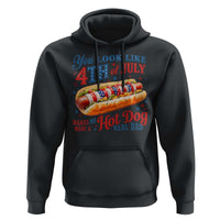 You Look Like 4th of July Hot Dog Hoodie Funny Patriotic Food Meme - Wonder Print Shop