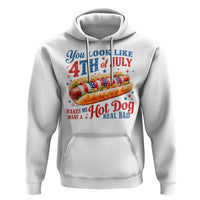 You Look Like 4th of July Hot Dog Hoodie Funny Patriotic Food Meme - Wonder Print Shop