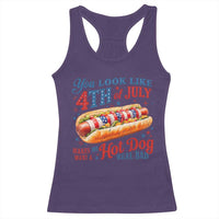 You Look Like 4th of July Hot Dog Racerback Tank Top Funny Patriotic Food Meme - Wonder Print Shop