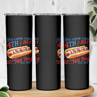 You Look Like 4th of July Hot Dog Skinny Tumbler Funny Patriotic Food Meme - Wonder Print Shop