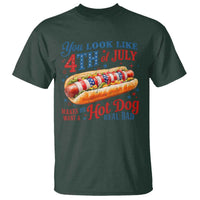 You Look Like 4th of July Hot Dog T Shirt Funny Patriotic Food Meme - Wonder Print Shop