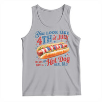You Look Like 4th of July Hot Dog Tank Top Funny Patriotic Food Meme - Wonder Print Shop
