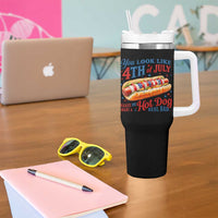 You Look Like 4th of July Hot Dog Tumbler With Handle Funny Patriotic Food Meme - Wonder Print Shop