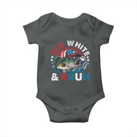 Funny Fishing Baby Onesie Red White Bruh Fisherman Gift American Flag - Wonder Print Shop