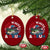 Funny Fishing Ceramic Ornament Red White Bruh Fisherman Gift American Flag - Wonder Print Shop