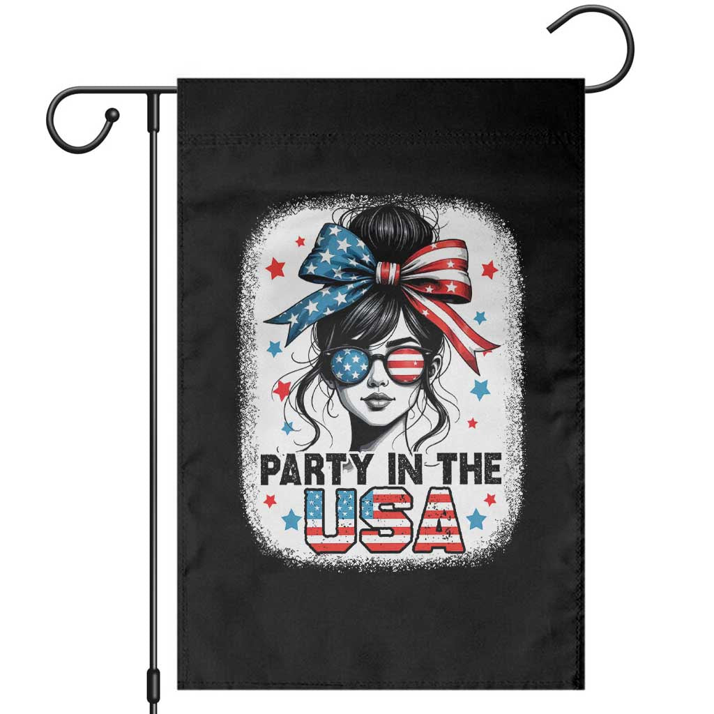 Party In USA Girls 4th of July Garden Flag Messy Bun USA - Wonder Print Shop