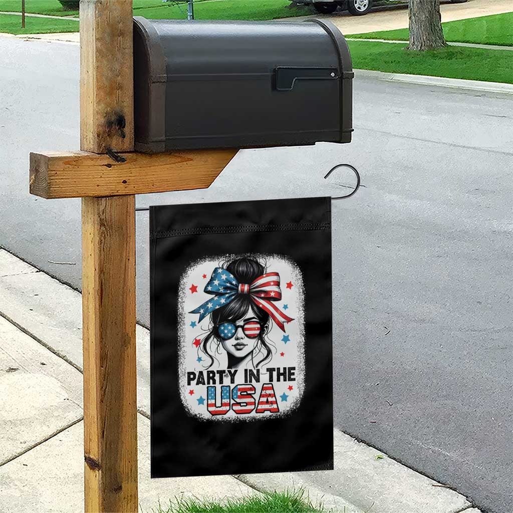 Party In USA Girls 4th of July Garden Flag Messy Bun USA - Wonder Print Shop