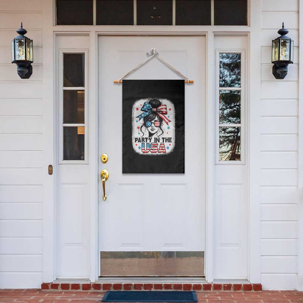 Party In USA Girls 4th of July Garden Flag Messy Bun USA - Wonder Print Shop