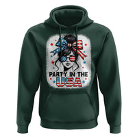 Party In USA Girls 4th of July Hoodie Messy Bun USA - Wonder Print Shop