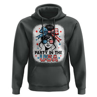 Party In USA Girls 4th of July Hoodie Messy Bun USA - Wonder Print Shop