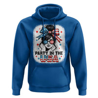 Party In USA Girls 4th of July Hoodie Messy Bun USA - Wonder Print Shop