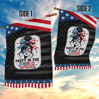 Party In USA Girls 4th of July Garden Flag Messy Bun USA