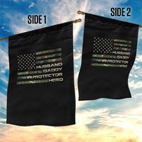 Husband Daddy Protector Hero Garden Flag Camo American Flag Fathers Day Gifts For Husband Hubby Dad