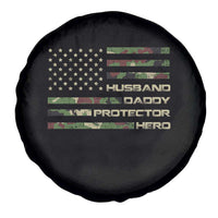 Husband Daddy Protector Hero Spare Tire Cover Camo American Flag Fathers Day Gifts For Husband Hubby Dad