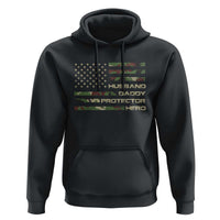 Husband Daddy Protector Hero Hoodie Camo American Flag Fathers Day Gifts For Husband Hubby Dad