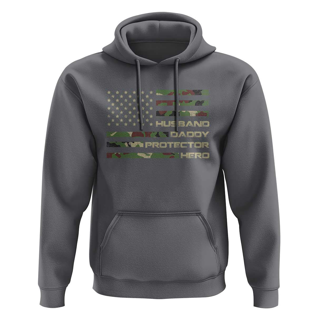 Husband Daddy Protector Hero Hoodie Camo American Flag Fathers Day Gifts For Husband Hubby Dad