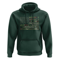 Husband Daddy Protector Hero Hoodie Camo American Flag Fathers Day Gifts For Husband Hubby Dad