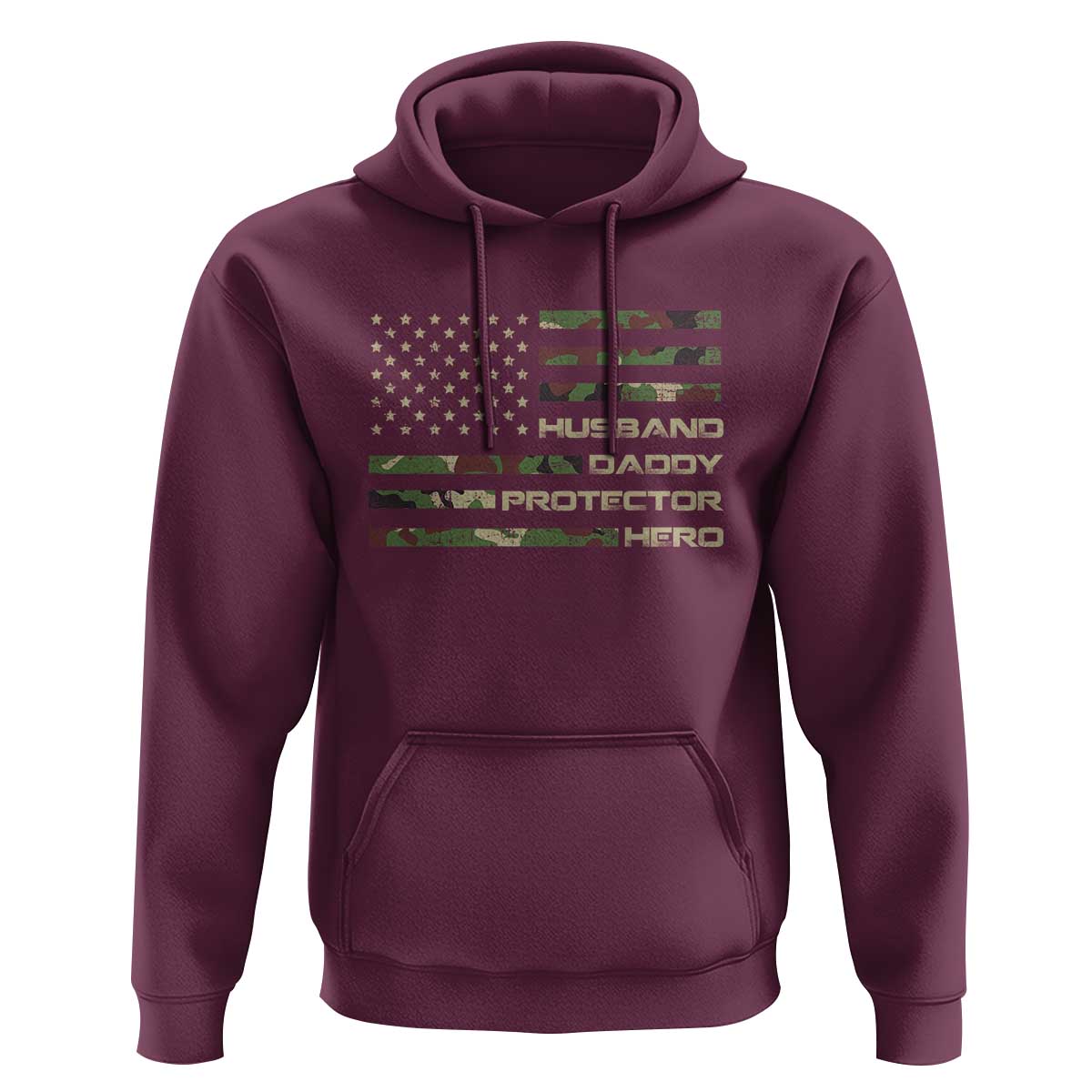Husband Daddy Protector Hero Hoodie Camo American Flag Fathers Day Gifts For Husband Hubby Dad
