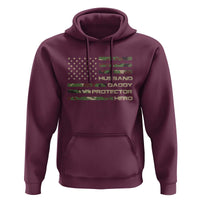 Husband Daddy Protector Hero Hoodie Camo American Flag Fathers Day Gifts For Husband Hubby Dad