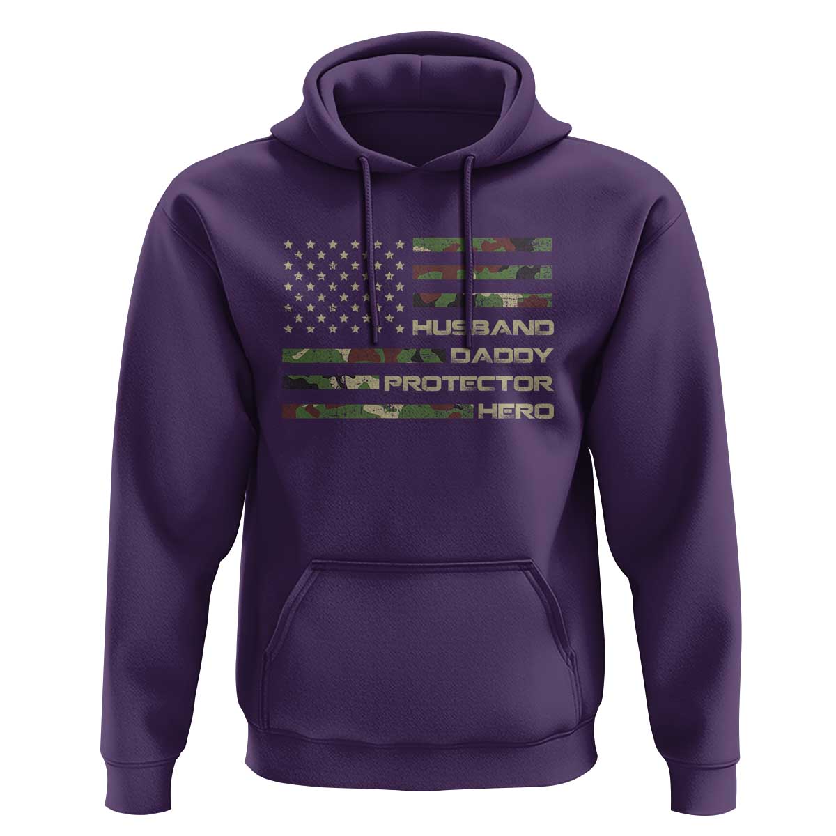 Husband Daddy Protector Hero Hoodie Camo American Flag Fathers Day Gifts For Husband Hubby Dad